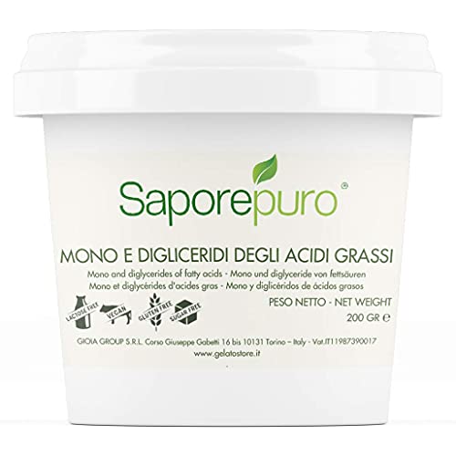 MONO Y DIGLICÉRIDOS DE ÁCIDOS GRASOS - Ideal para helados, sorbetes y productos horneados - 200 g - Emulsionante E471