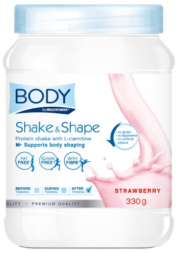 Multipower Protein-Shake Shake & Shape, Erdbeer, 330g Dose