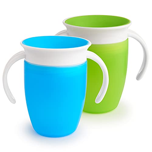 Munchkin Trainer Cup, Green/Blue, 7 oz, Pack of 2