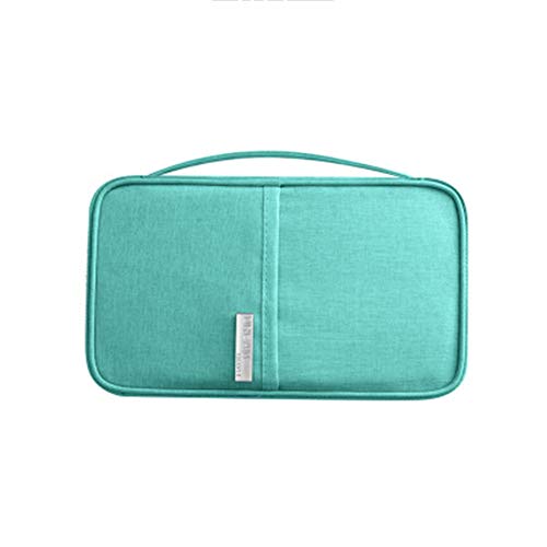 muxiao - Estuche de pasaporte, con organizador de bolsillo, para pasaporte, ID, tarjetas de embarque, documentos de viaje, accesorio ideal para viajes S Tiffany Blue