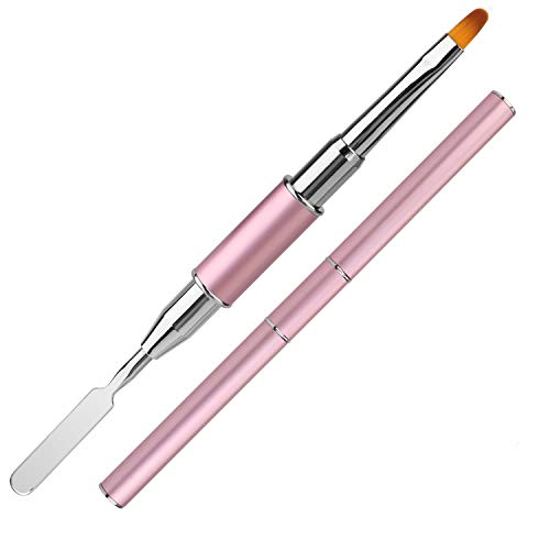 Mwoot 2 en 1 Diseños UV Gel Poly Gel Nail Brush and Picker, Dual-ended Slice Shape Nail Art Tool Cepillos gel Herramienta de clavos para el gel UV de Gel Uñas Extensión Multifunal