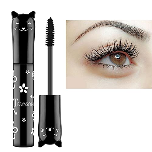 MYJA Mascara Makeup Voluminous Cat Eyes Rímel con Efecto de pestañas postizas, 6 Colores, Longitud Extrema, Resistente al Agua, de Secado rápido, pestañas, Rizado, Aumenta la definición del Volumen