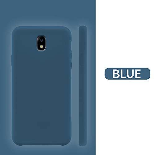 N NEWTOP Ori Case - Funda compatible con Samsung Galaxy J3 2017, carcasa de TPU de silicona semirrígida de colores microfibra interior suave (azul)