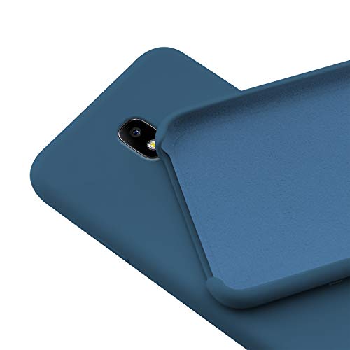 N NEWTOP Ori Case - Funda compatible con Samsung Galaxy J3 2017, carcasa de TPU de silicona semirrígida de colores microfibra interior suave (azul)