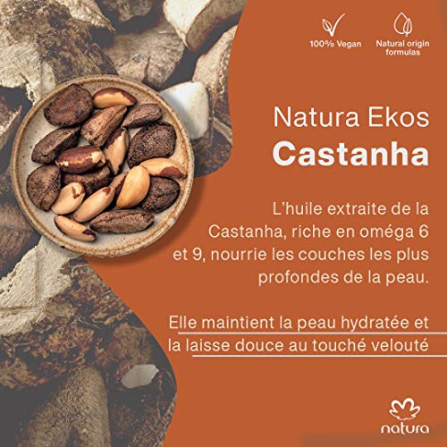 NATURA - Crema de Manos Castanha Natura Ekos - Nutrición e Hidratación Intensa - Para Manos Secas, Dañadas y Agrietadas - Absorción Rápida - 100 % Vegano - Cruelty Free - Tubo de 75 g