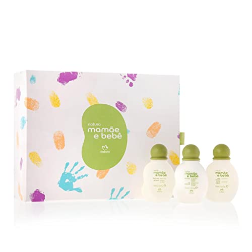 NATURA - Set de Descubrimiento Mamae e Bebe - Para la Higiene del Bebé - Gel de Baño, Leche Corporal, Colonia - Dermatológicamente Probado - Aprobado por los Pediatras - 100% Vegano - Cruelty Free