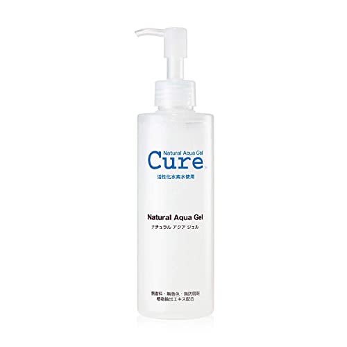 Natural Aqua Gel Cure | Exfoliante Facial | 250 ml | 91% Agua con Hidrógeno Activado | Reduce los Poros y Puntos Negros | Gel limpiador Facial Hidratante | Exfoliante Facial Mujer