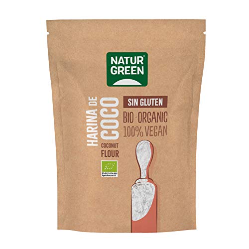 Naturgreen | Harina de coco BIO | Harina Ecológica Sin Gluten Sin Huevo| Especial repostería | 500 g