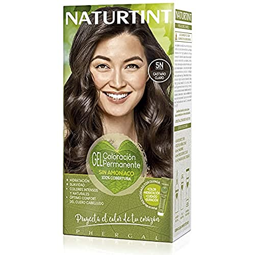 NATURTINT Biobased, Coloración sin amoniaco, 5N Castaño Claro, 100% cobertura de canas, Ingredientes vegetales, Color natural y duradero, 170 ml