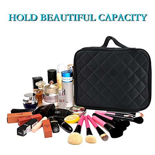 Neceser Maquillaje Grande, Bolso cosmético del maquillaje, Bolsa de Aseo Impermeable para Hombre y Mujer, Neceser de Viaje Negro