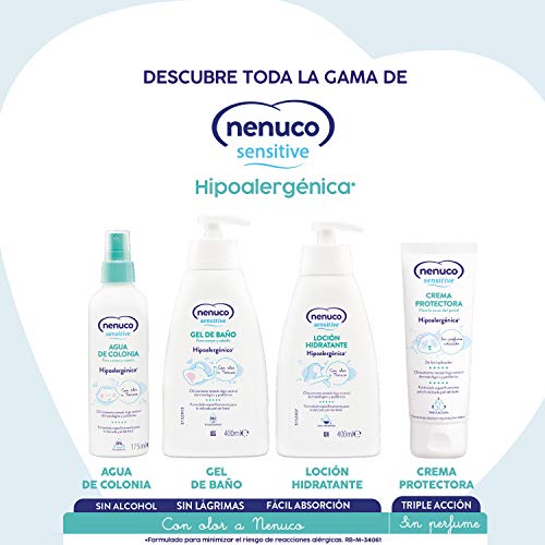 Nenuco - Sensitive crema protectora para la zona del pañal, hipoalergenica y sin perfumes añadidos, duplo pack 2x100ml