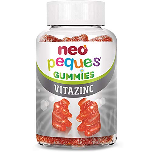 NEO PEQUES | Gummies Vitazinc | 30 Gominolas | Ositos Ricos en Vitaminas y Zinc | Refuerzan las Defensas de Forma Natural | Sabor Fresa