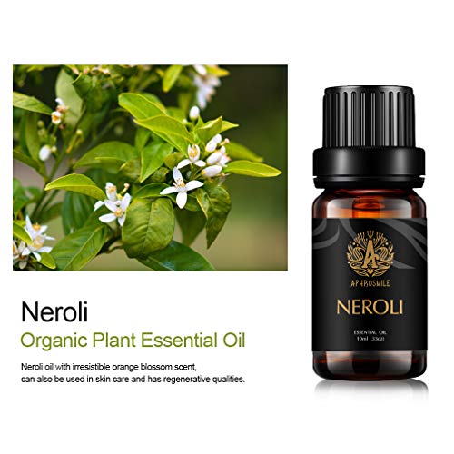 Neroli Aceite esencial para Difusor, Grado Terapéutico Neroli Aceite Perfumado, 100% puro Aromatherapy neroli aceite esencial fragancia para Humidificador 0.33oz-10 ml