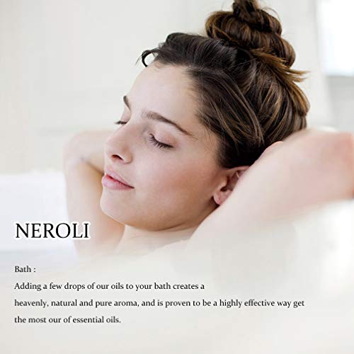 Neroli Aceite esencial para Difusor, Grado Terapéutico Neroli Aceite Perfumado, 100% puro Aromatherapy neroli aceite esencial fragancia para Humidificador 0.33oz-10 ml