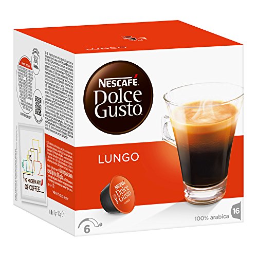 Nescafé Dolce Gusto Set Basic: Lungo, Cappuccino, Latte Macchiato, Espresso, Chococino, Crema Grande, 6 x 16 Cápsulas