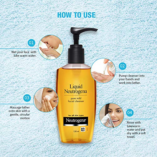 Neutrogena Liquid Pure Mild Facial Cleanser 150ml pump, [Importado de Reino Unido]