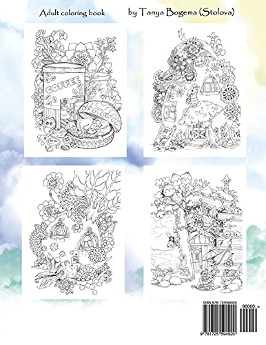 Nice Little Town: Adult Coloring Book (Stress Relieving Coloring Pages, Coloring Book for Relaxation): Volume 6