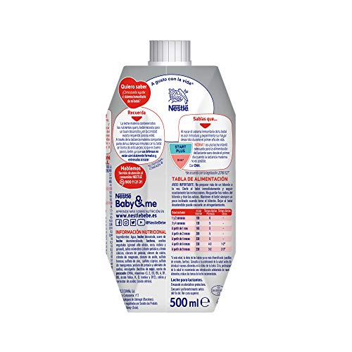 Nidina - 1 Leche para lactantes - 4 Paquetes de 500 ml