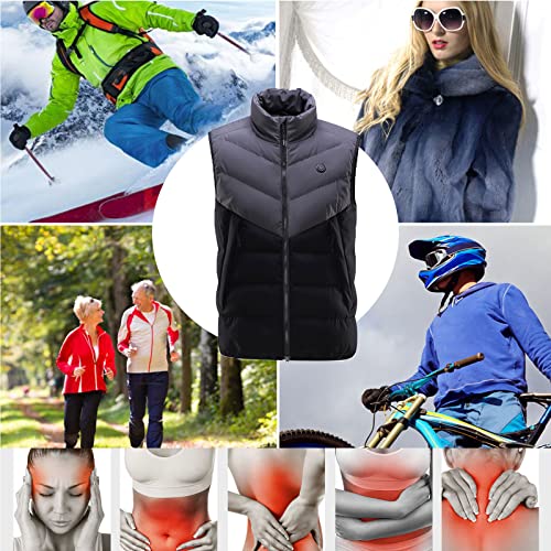 Nienyu Chaleco Térmico Eléctrico Inteligente USB para Mujer, Ropa Abrigada de Invierno, Chaquetas Calefactoras Ligeras Lavables, Recargables, para Caza, Esquí, Patinaje,Verde,XL