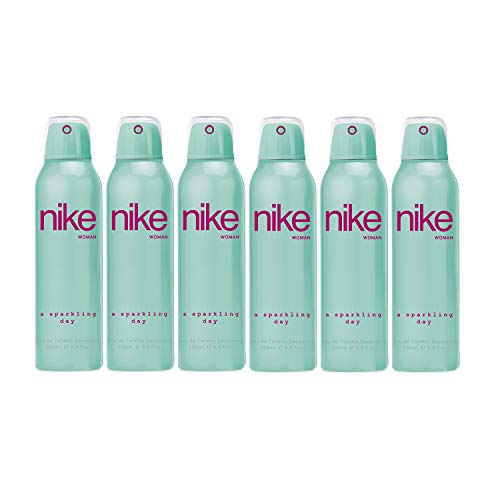 Nike A Sparkling Day, Desodorante Spray para Mujer, 200 ml - Pack de 6