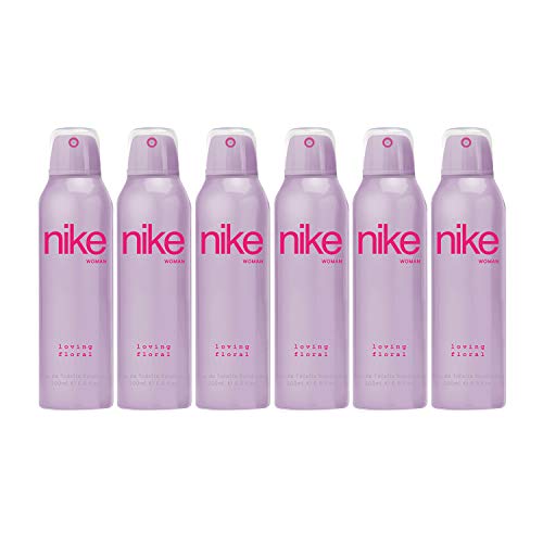 Nike Loving Floral, Desodorante Spray para Mujer, 200 ml - Pack de 6