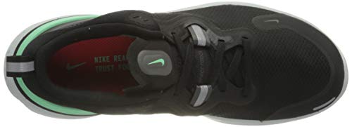 Nike React Miler, Running Shoe Hombre, Black/Black-Iron Grey-Green Glow-Chile Red-Photon Dust, 41 EU