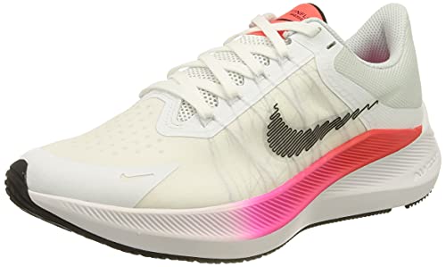 Nike Winflo 8, Zapatillas de Carrera Mujer, Blanco White Black Bright Crimson Total Orange, 40 EU