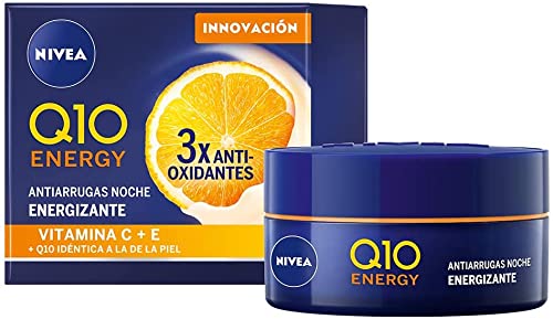 Nivea Q10 Energy Crema de Noche Antiarrugas, 50ml + Power Antiarrugas Cuidado de Día Triple Defensa FP30 (1 x 50 ml), crema hidratante antiarrugas, crema facial con protector solar 30, crema de día