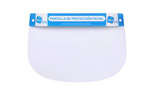 NK - Pack 10 unidades - Pantalla Protección Facial Transparente, Pantalla Protectora Cara, Protector Facial, Visera Protectora con cinta ajustable (x10)