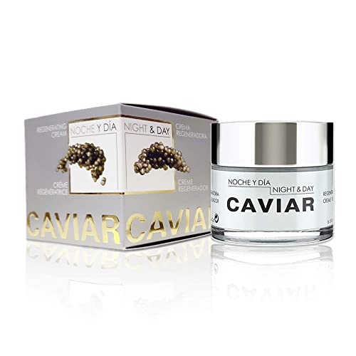 Noche Y Dia Caviar Face Cream - Sturgeon Caviar & Aloe Vera - Daily Anti-Aging Moisturizer To Reduce Appearance Of Fine Lines, Blemishes, Discoloration & Wrinkles & Collagen Booster - 2.4 fl oz