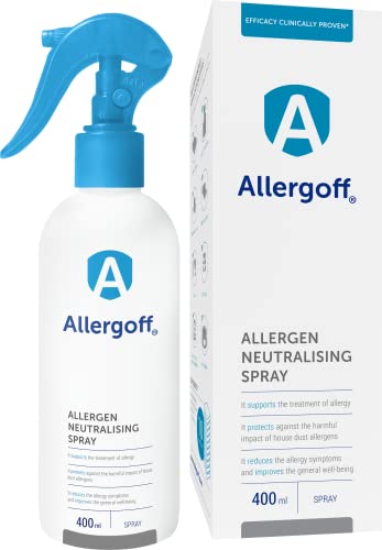 Novokill Allergoff Spray antiácaros - Spray Anti Ácaros para colchones, Camas y Textiles - Producto Anti-Ácaros - para alérgicos - contra Alergia Gatos y Perros - para Eliminar alérgenos