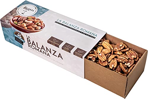 Nuez Pecana Premium Malagueña La Balanza Romana - Envase Sostenible de Cartón - 100% Natural - 1 caja de 800 gr de Nuez Pecana