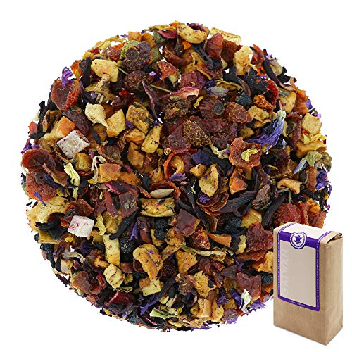 Núm. 1150: Té de frutas "Mango y maracuyá" - hojas sueltas - 100 g - GAIWAN® GERMANY - manzana, rosa mosqueta, hibisco, piña y papaya, saúco, naranja, girasol y de malva