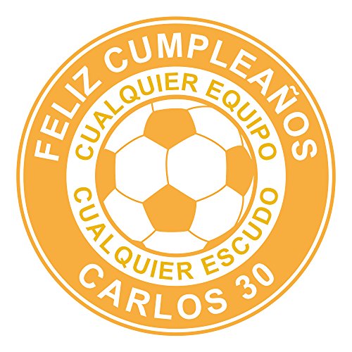 OBLEA de Papel de azúcar Personalizada, 19 cm, diseño de Escudo de Equipo de fútbol