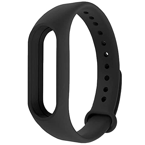 OcioDual Correa de Repuesto Compatible con Xiaomi Mi Smart Band 3 4 Negra Recambio Silicona Suave Flexible Pulsera Brazalete