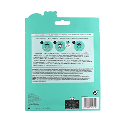 Oh K! - Mascarilla Facial Nutritiva - Mascarilla Hidrogel - Mascarillas Coreanas - Con Ácido Hialurónico Marino, Vitamina B3 y Algas Marinas - Vegana - Sin Gluten ni Sulfatos - No Testada en Animales