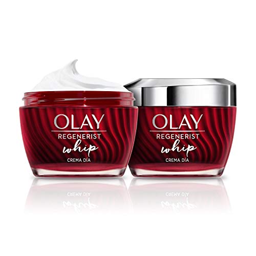 Olay Regenerist Whip Crema Facial De Día Ligera, Pack x 2 Uds, Fórmula Con Niacinamida y Péptidos, 100 ml