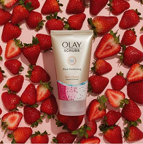 Olay Scrubben – Limpiador exfoliante perfeccionador de poros, bayas explotadas, 150 ml