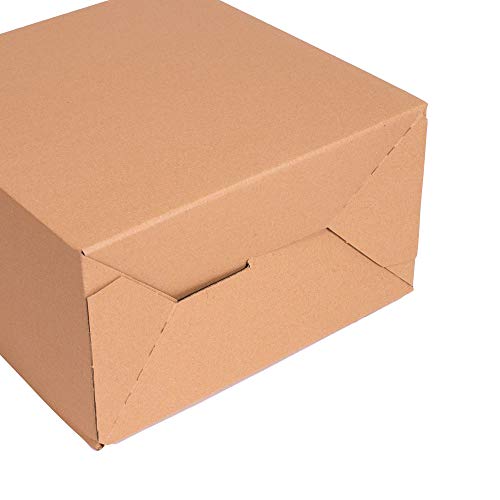 ONLY BOXES, Caja para Vino, Estuche de 6 Botellas de Vino, Caja para Lote de Navidad, Color marrón, 4 Unidades