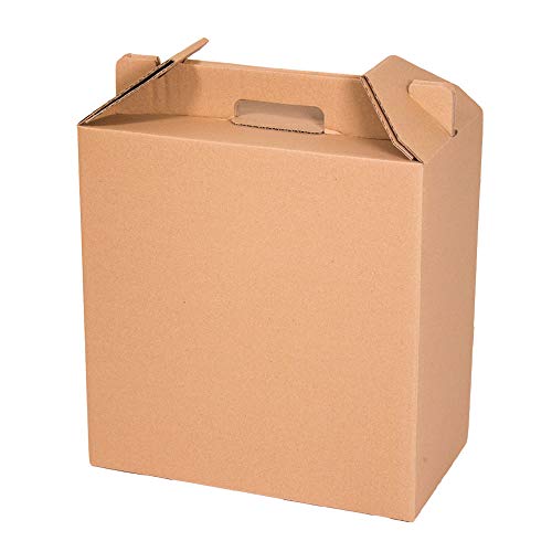 ONLY BOXES, Caja para Vino, Estuche de 6 Botellas de Vino, Caja para Lote de Navidad, Color marrón, 4 Unidades