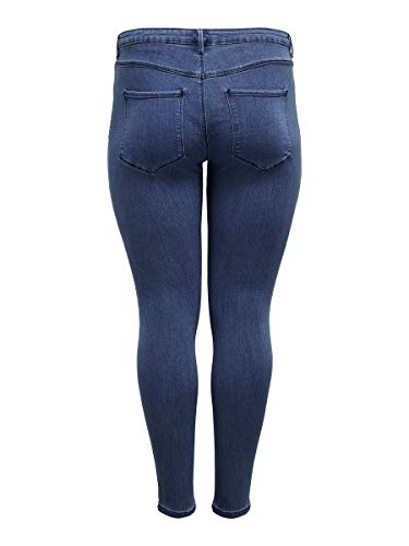 ONLY Carmakoma Carthunder Push Up Reg SK Jeans MBD Noos Vaqueros Skinny, Azul (Medium Blue Denim Medium Blue Denim), W41 (Talla del Fabricante: 54) para Mujer