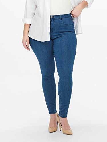 ONLY Carmakoma Carthunder Push Up Reg SK Jeans MBD Noos Vaqueros Skinny, Azul (Medium Blue Denim Medium Blue Denim), W41 (Talla del Fabricante: 54) para Mujer