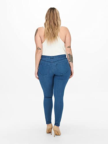 ONLY Carmakoma Carthunder Push Up Reg SK Jeans MBD Noos Vaqueros Skinny, Azul (Medium Blue Denim Medium Blue Denim), W41 (Talla del Fabricante: 54) para Mujer