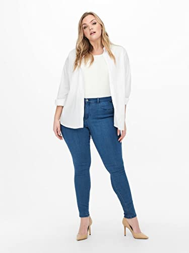 ONLY Carmakoma Carthunder Push Up Reg SK Jeans MBD Noos Vaqueros Skinny, Azul (Medium Blue Denim Medium Blue Denim), W41 (Talla del Fabricante: 54) para Mujer