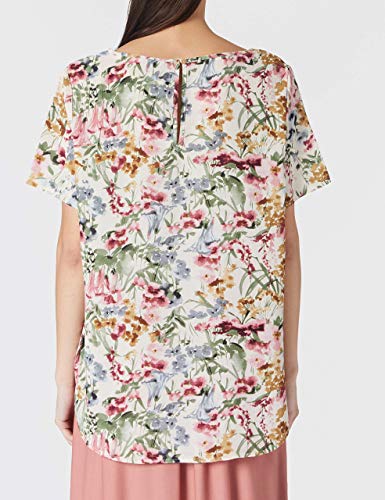 ONLY CARMAKOMA CARVICA SS AOP Top Noos Camiseta, Cloud Dancer/AOP:Blurry Flower, 52 para Mujer