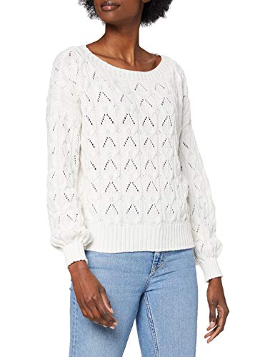 Only Onlbrynn Life Structure L/S Pul Knt Noos Suéter, Cloud Dancer, Medium para Mujer