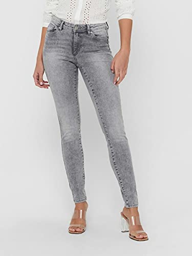 Only Onlwauw Life Mid SK BB Bj694 Noos Jeans, Medium Grey Denim, Small/32 para Mujer