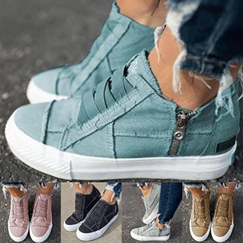 Onsoyours Zapatillas de Deporte de Corte Bajo Zapatos Planos para Mujer Zapatos Informales Nuevas Zapatillas de Verano Cúrcuma 38