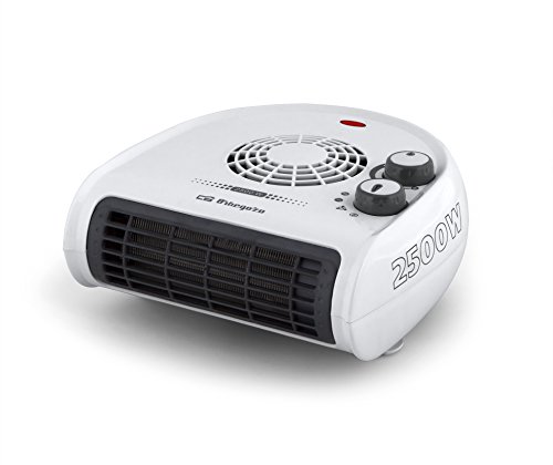 Orbegozo FH 5030 - Calefactor, termostato regulable, 2 niveles de potencia, función ventilador aire frío, calor instantáneo, indicador luminoso, asa de transporte, 2500 W, blanco