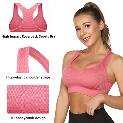 Orbescl Sujetador Deportivo Mujer Push up Top Racerback Bra sin Aros Buen Sujeción Sujetadores sin Costuras Transpirable Almohadillas Extraíbles Ropa Intenrior para Yoga Correr Diario